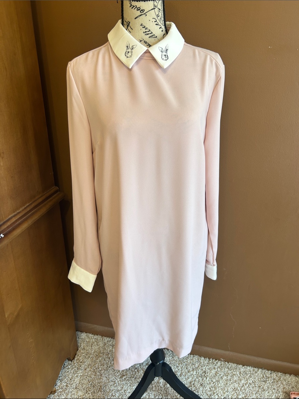 Victoria Beckham for Target Cuffed Pink Dress with Rabbit Details